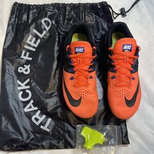 Nike Zoom Rival S8 Track Sprint Spikes Orange Black Womens 8.5 UK 7.5 EU 42